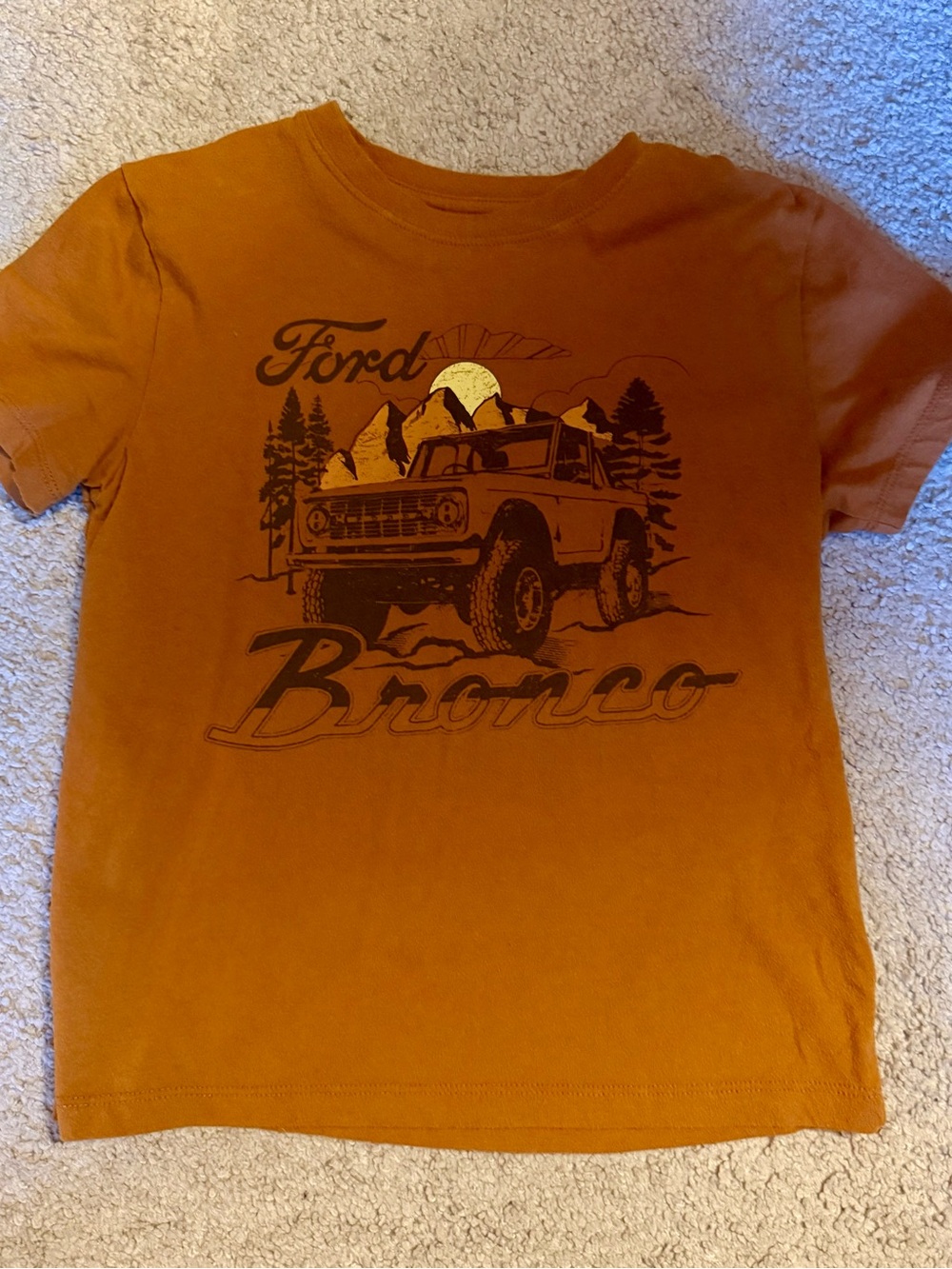 Ford Kids' Bronco Graphic Tee in Rust Orange